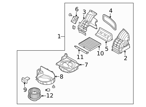 Blower Motor & Fan for 2013 Kia Forte #0