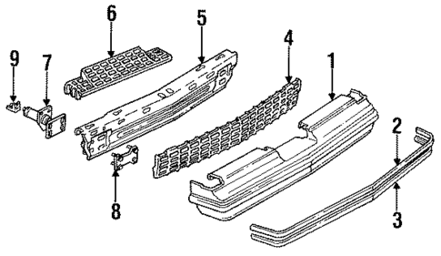 Bumper Assembly - Rear for 1984 Chevrolet Monte Carlo #1