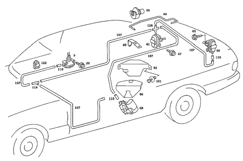 Central Locking System for 1991 Mercedes-Benz 560SEC #1