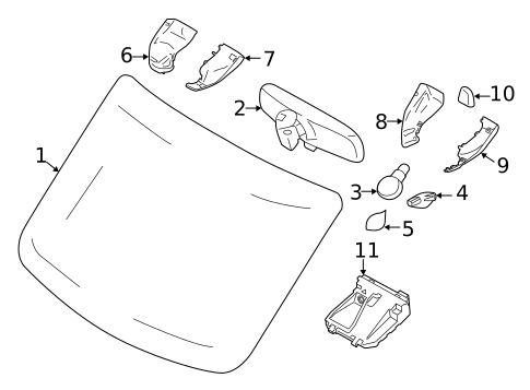Glass - Windshield for 2019 Ford Transit-150 #2