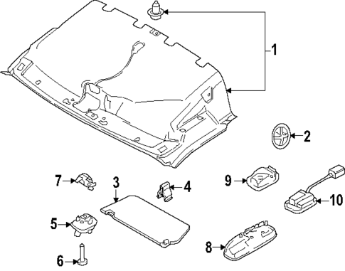 Interior Trim - Roof for 2024 Ford Transit-150 #0