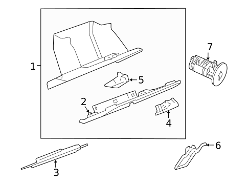 Glove Box for 2005 Chevrolet SSR #0