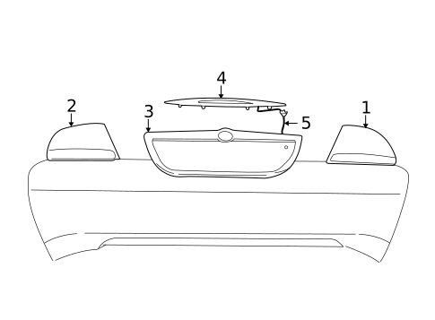 Tail Lamps for 2003 Chrysler Sebring #1
