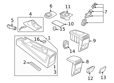 Center Console for 2001 Saab 9-3 #0