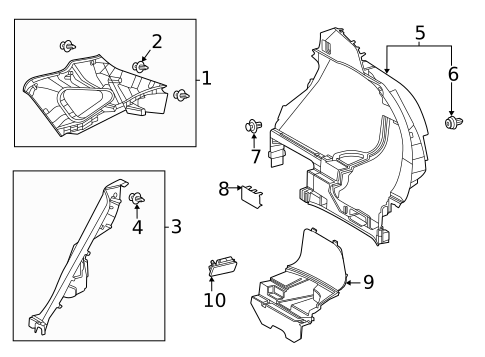 Interior Trim - Quarter Panels for 2024 Toyota Venza #0