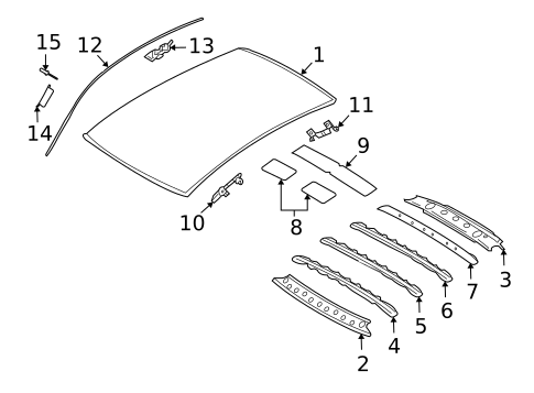 Roof & Components for 2014 INFINITI QX50 #0