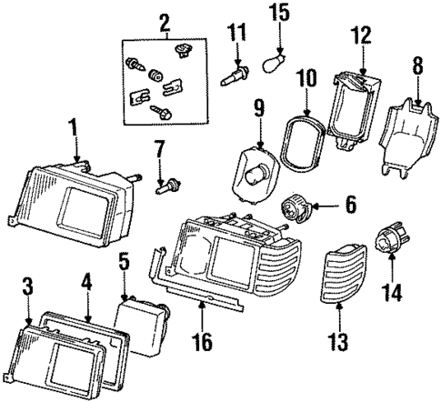 Bulbs - Chassis for 1993 Mercedes-Benz 300D #0