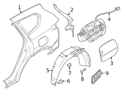 Quarter Panel & Components for 2022 Hyundai Santa Fe #0