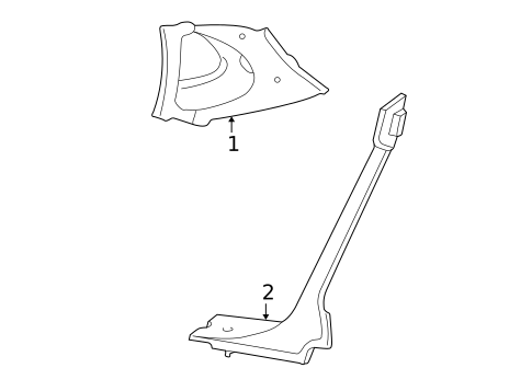 Interior Trim - Quarter Panels for 2001 Mercury Sable #0