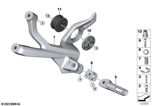 Footrests for 2025 BMW-Motorrad R 12 #0