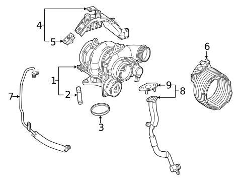 Turbocharger & Components for 2016 Mercedes-Benz GLA250 #1