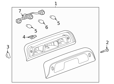 High Mounted Stop Lamp for 2019 Chevrolet Silverado 1500 #0