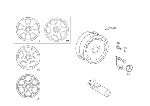 Wheels for 1993 Mercedes-Benz 600SL #2