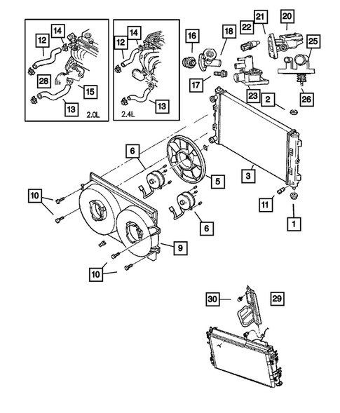 Radiator and Related Parts for 2006 Chrysler Sebring #0