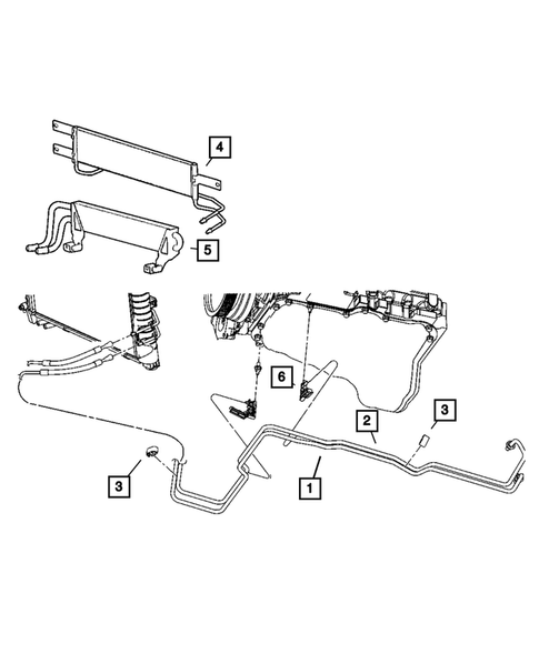 Lines, Transmission Oil Cooler for 2007 Dodge Ram 1500 #2