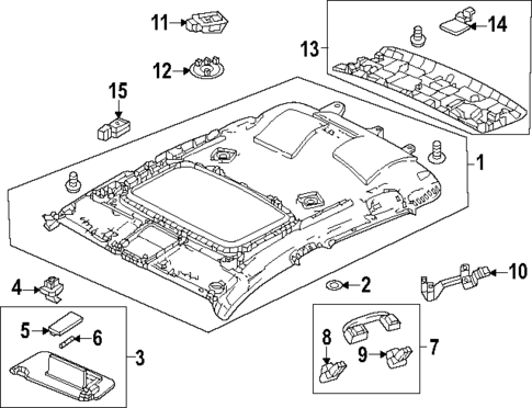Interior Trim - Roof for 2023 Honda HR-V #0