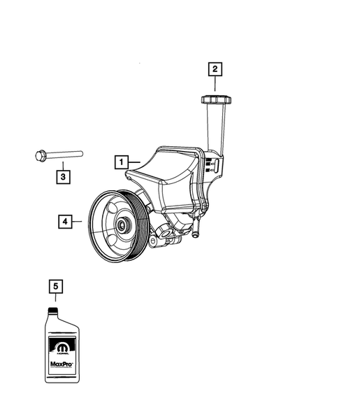 Power Steering Pump and Reservoir for 2012 Dodge Challenger #0
