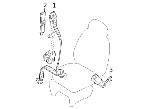 Seat Belt for 2010 Kia Sedona #2