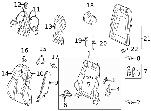 Seat Components for 2014 Audi R8 #1