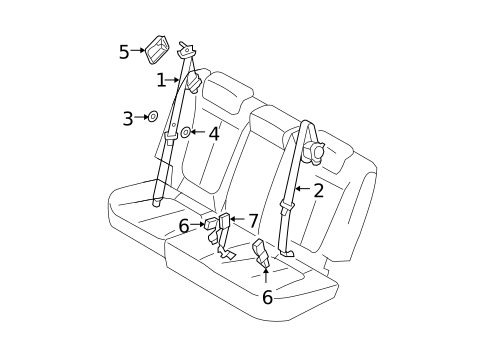 Seat Belt for 2009 Hyundai Santa Fe #0