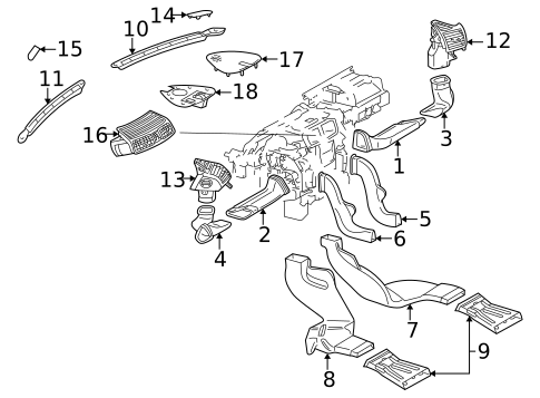 Ducts for 2002 Mercedes-Benz C 230 #0