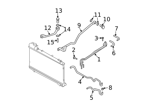 Trans Oil Cooler Lines for 2005 Subaru Forester #0