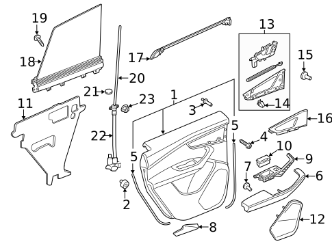 Interior Trim - Rear Door for 2021 Audi RS Q8 #0