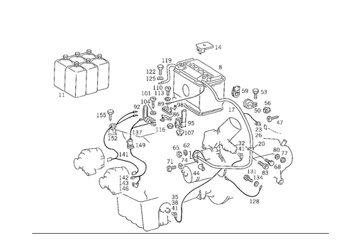 Battery, Starter/Alternator Cable for 1988 Mercedes-Benz 300E #1