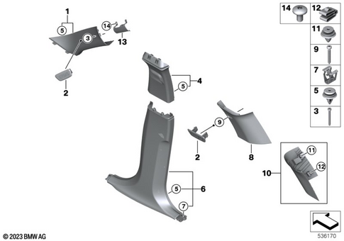 Interior Equipment, Upper for 2024 Mini Countryman SE ALL4 #0