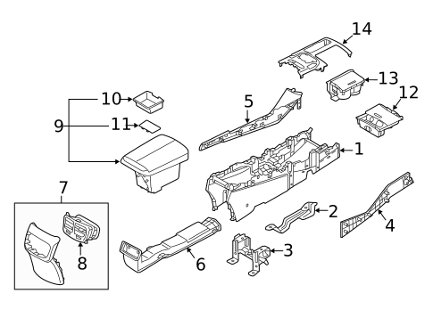 Center Console for 2016 Kia K900 #0
