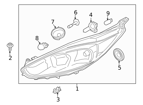 Headlamp Components for 2015 Ford Fiesta #0