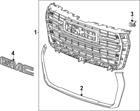 Grille & Components for 2025 GMC Yukon #0