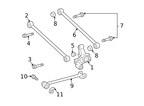 Rear Suspension for 2008 Lexus RX400h #2