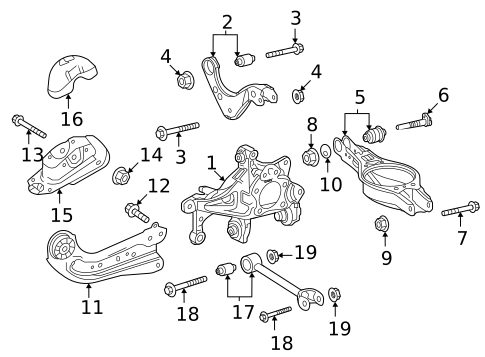 Rear Suspension for 2020 Toyota Camry #2
