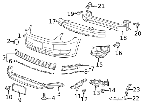 Bumper & Components - Front for 2014 Volkswagen Beetle #0