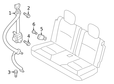 Seat Belt for 2015 Scion iQ #1