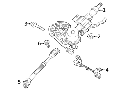 Steering Column Assembly for 2017 Hyundai Sonata #0