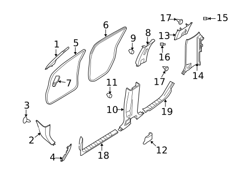 Interior Trim - Cab for 2009 Suzuki Equator #1