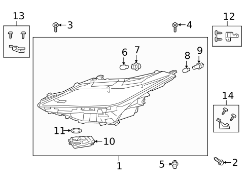 Headlamp Components for 2022 Lexus RX350 #0