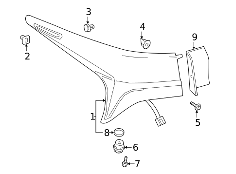 Tail Lamps for 2018 Lexus LS500 #0