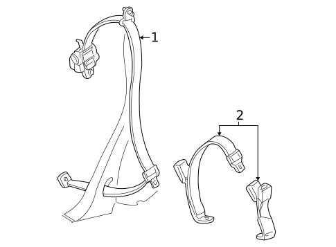 Seat Belt for 2002 Mercury Sable #1