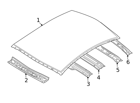 Roof & Components for 2009 Mazda 6 #1