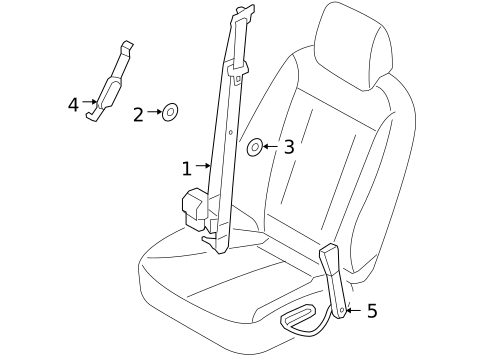 Seat Belt for 2010 Hyundai Santa Fe #0