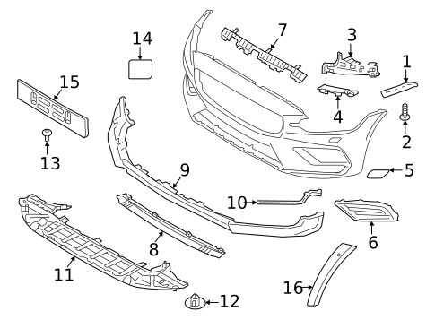 Bumper & Components - Front for 2020 Volvo V60 Cross Country #0
