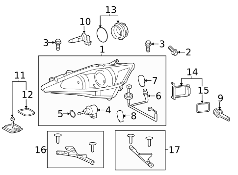 Bulbs - Chassis for 2012 Lexus IS F #0