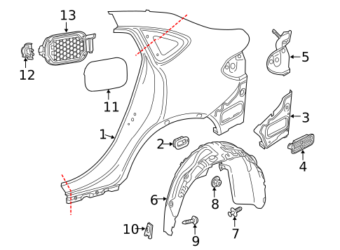 Fuel Door for 2020 Mercedes-Benz GLC63 AMG #0