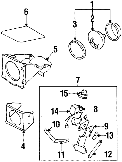 Headlamp Components for 1985 Mazda RX-7 #0