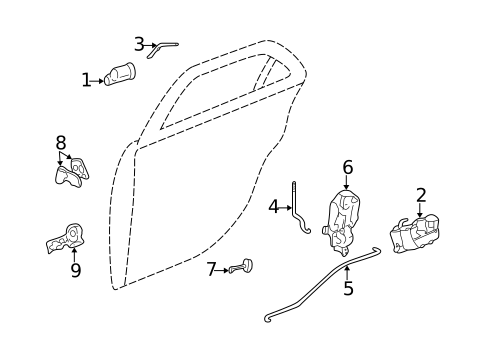 Lock & Hardware for 2007 Cadillac CTS #1