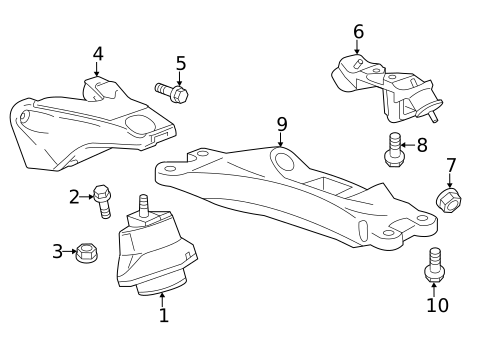 Engine & Trans Mounting for 2015 Cadillac CTS #1