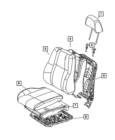 Front Seats - First Row for 2011 Jeep Grand Cherokee #3